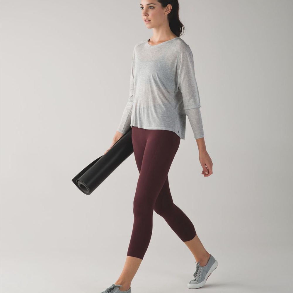 lululemon athletica Zone In Crop Bordeaux Drama Leggings
